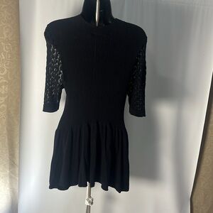 TORRID Black Lace Knit Mini Dress